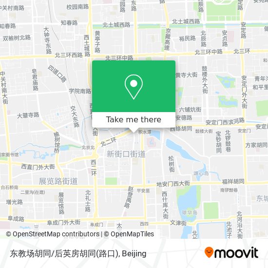东教场胡同/后英房胡同(路口) map