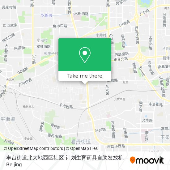 丰台街道北大地西区社区-计划生育药具自助发放机 map
