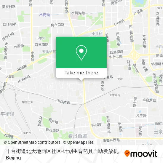 丰台街道北大地西区社区-计划生育药具自助发放机 map