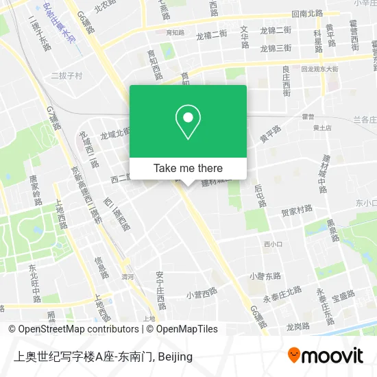 上奥世纪写字楼A座-东南门 map