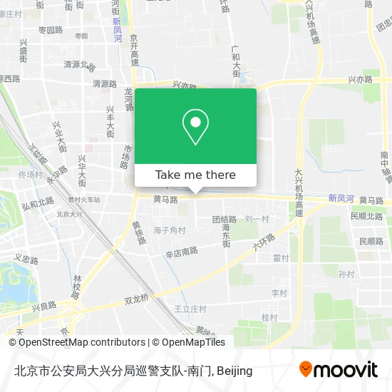 北京市公安局大兴分局巡警支队-南门 map