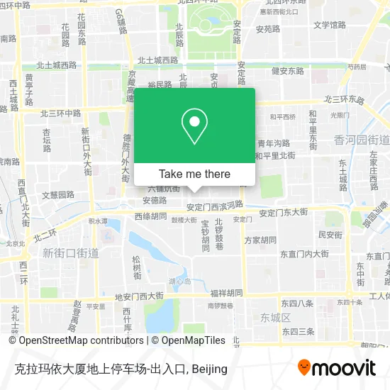 克拉玛依大厦地上停车场-出入口 map