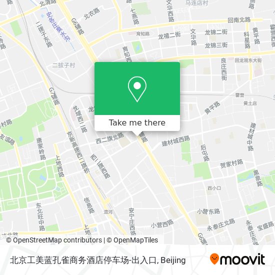 北京工美蓝孔雀商务酒店停车场-出入口 map