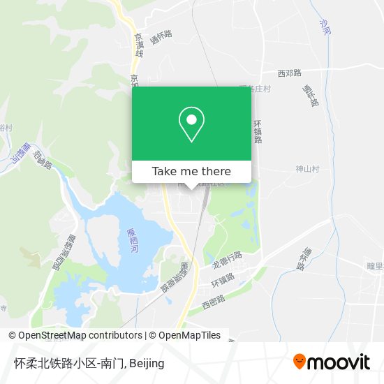 怀柔北铁路小区-南门 map