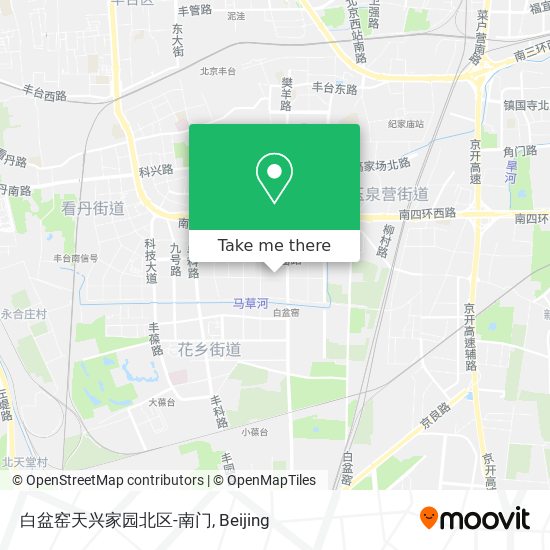 白盆窑天兴家园北区-南门 map