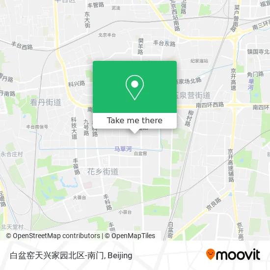 白盆窑天兴家园北区-南门 map