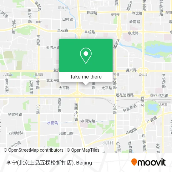 李宁(北京上品五棵松折扣店) map