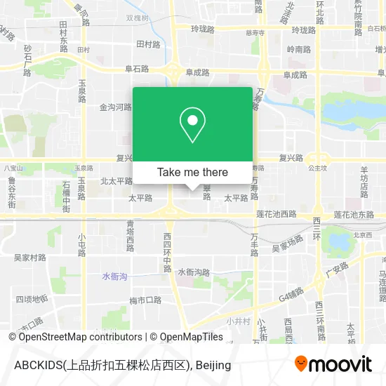 ABCKIDS(上品折扣五棵松店西区) map