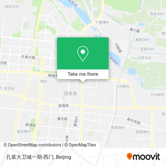 孔雀大卫城一期-西门 map