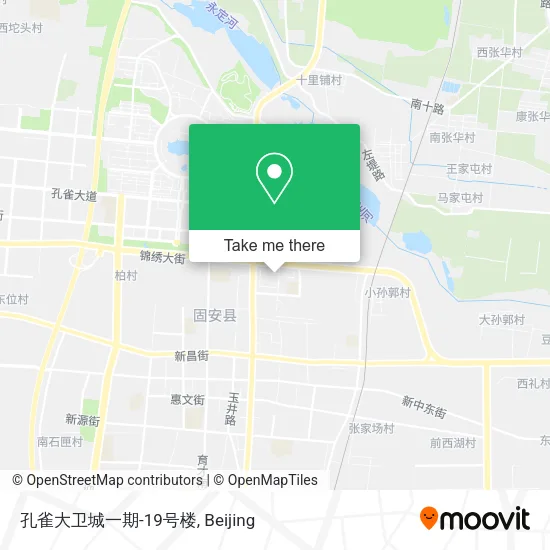 孔雀大卫城一期-19号楼 map