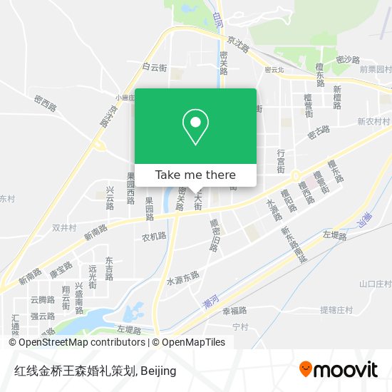 红线金桥王森婚礼策划 map