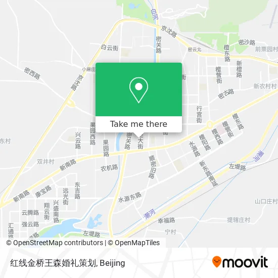 红线金桥王森婚礼策划 map