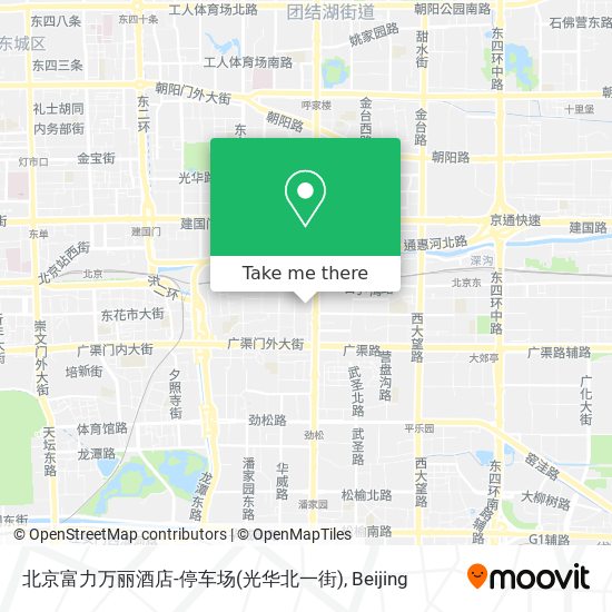 北京富力万丽酒店-停车场(光华北一街) map