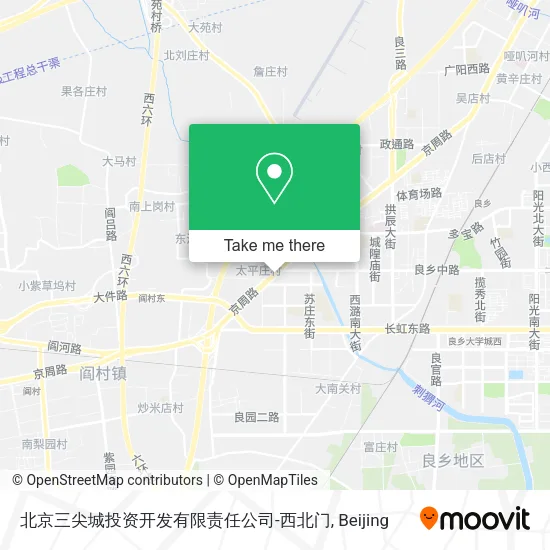 北京三尖城投资开发有限责任公司-西北门 map