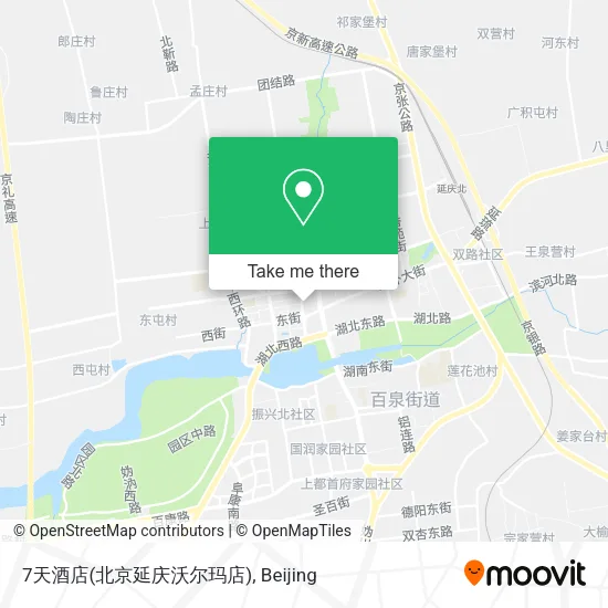 7天酒店(北京延庆沃尔玛店) map