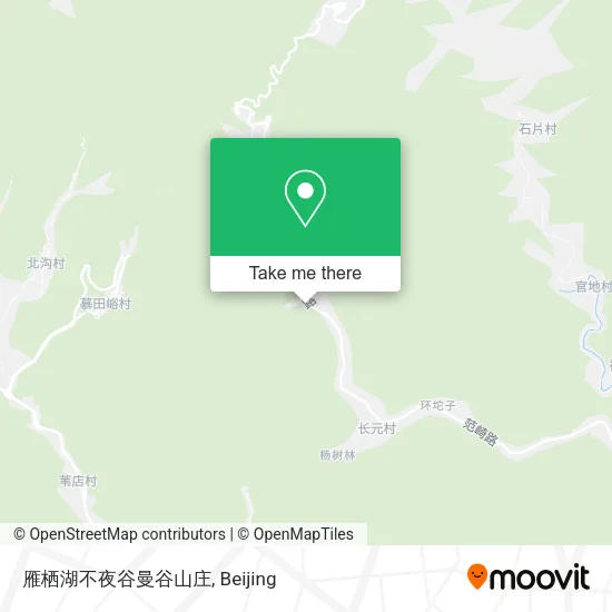 雁栖湖不夜谷曼谷山庄 map