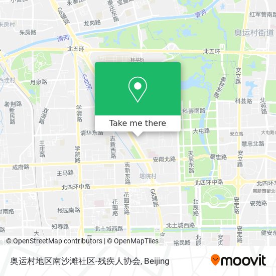 奥运村地区南沙滩社区-残疾人协会 map