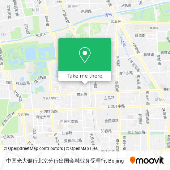 中国光大银行北京分行出国金融业务受理行 map