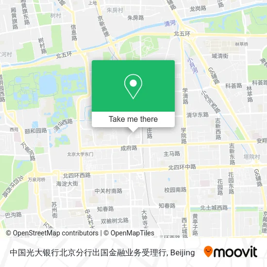 中国光大银行北京分行出国金融业务受理行 map