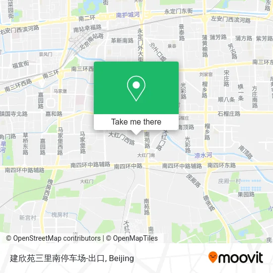 建欣苑三里南停车场-出口 map