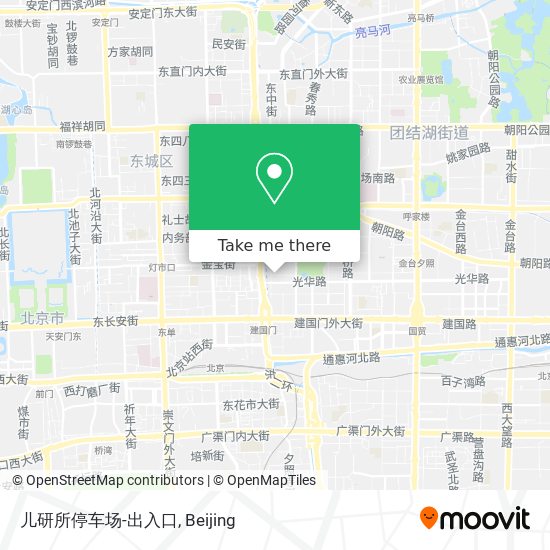 儿研所停车场-出入口 map
