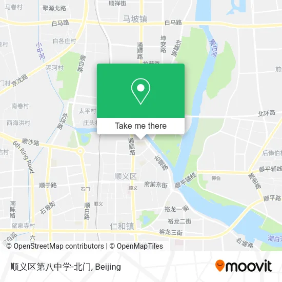 顺义区第八中学-北门 map