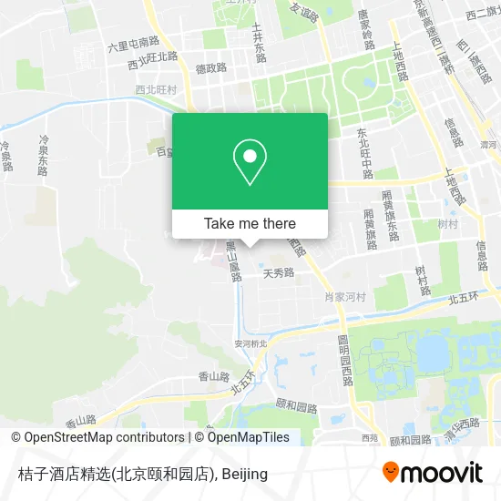 桔子酒店精选(北京颐和园店) map