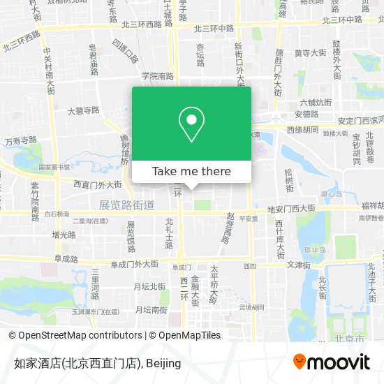 如家酒店(北京西直门店) map