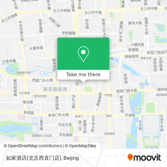 如家酒店(北京西直门店) map