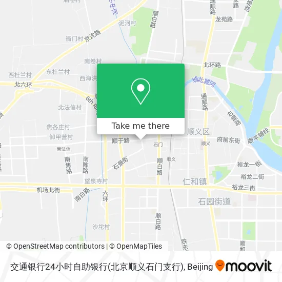 交通银行24小时自助银行(北京顺义石门支行) map