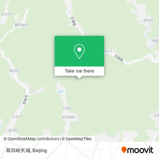 慕田峪长城 map