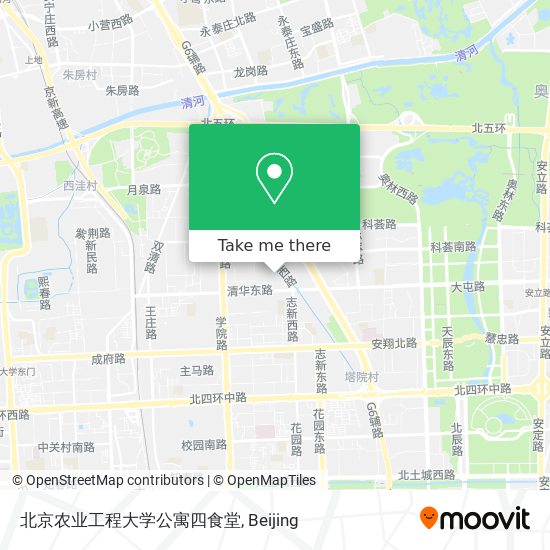 北京农业工程大学公寓四食堂 map