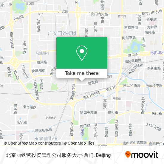 北京西铁营投资管理公司服务大厅-西门 map