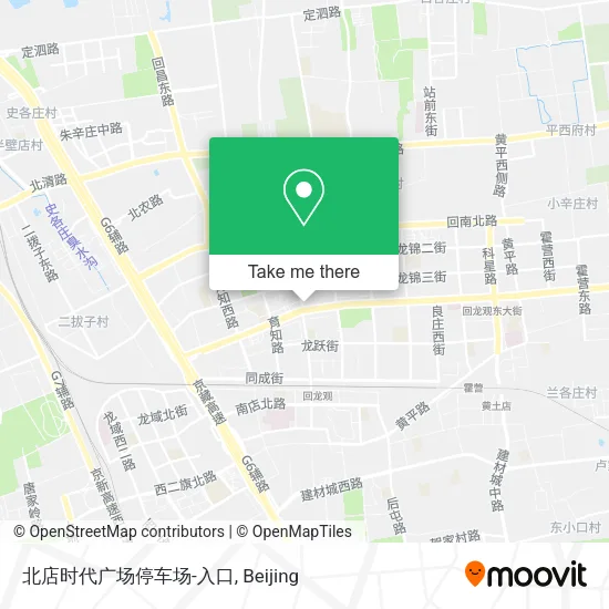 北店时代广场停车场-入口 map