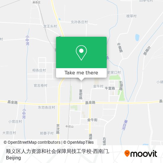 顺义区人力资源和社会保障局技工学校-西南门 map