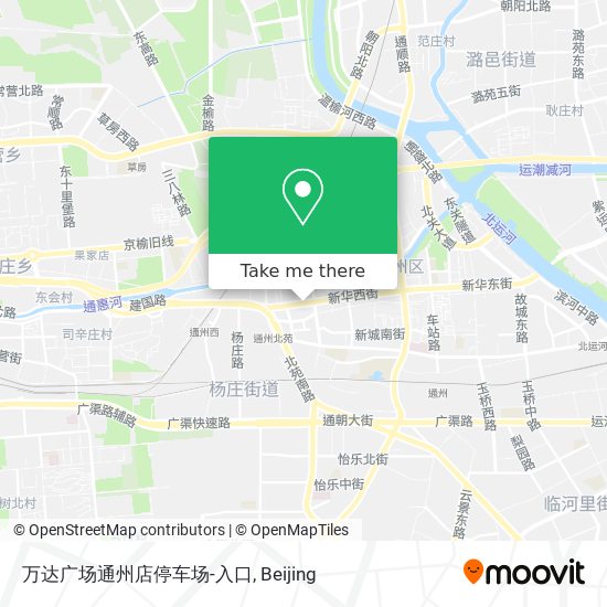 万达广场通州店停车场-入口 map