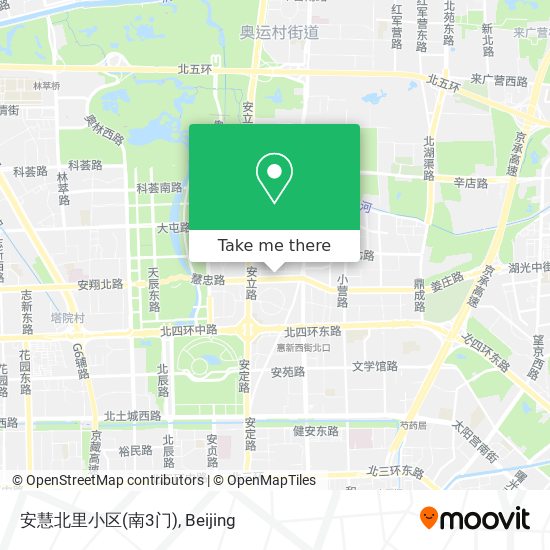 安慧北里小区(南3门) map