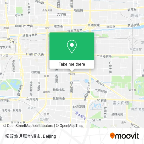 稀疏鑫月联华超市 map