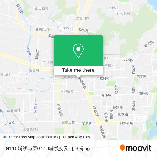 G110辅线与原G110辅线交叉口 map