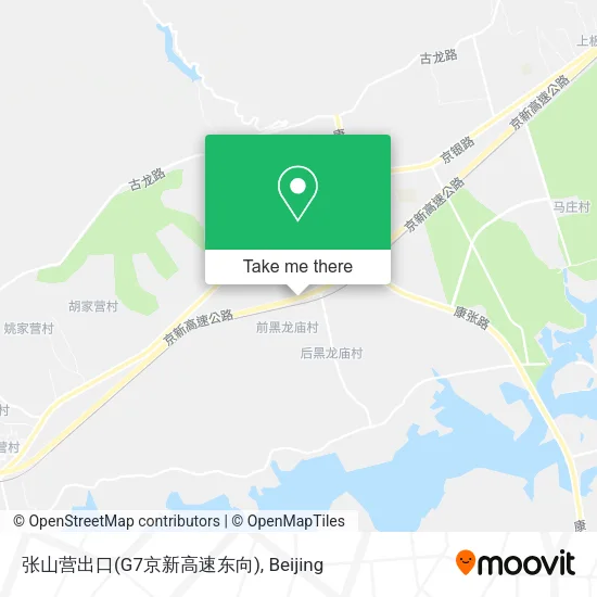 张山营出口(G7京新高速东向) map