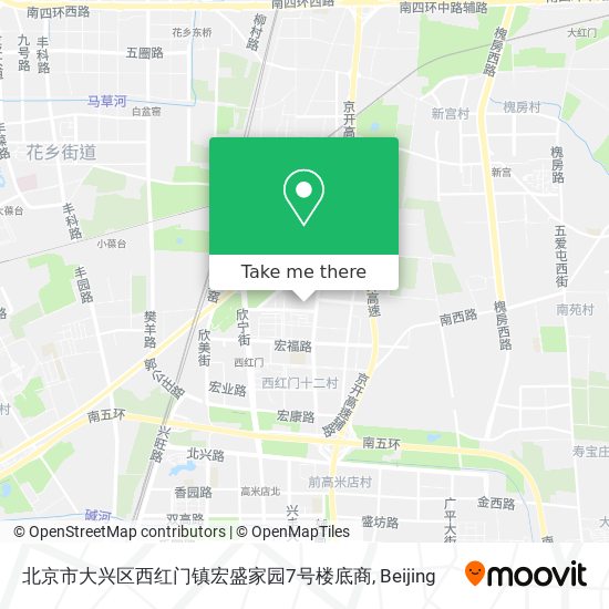 北京市大兴区西红门镇宏盛家园7号楼底商 map