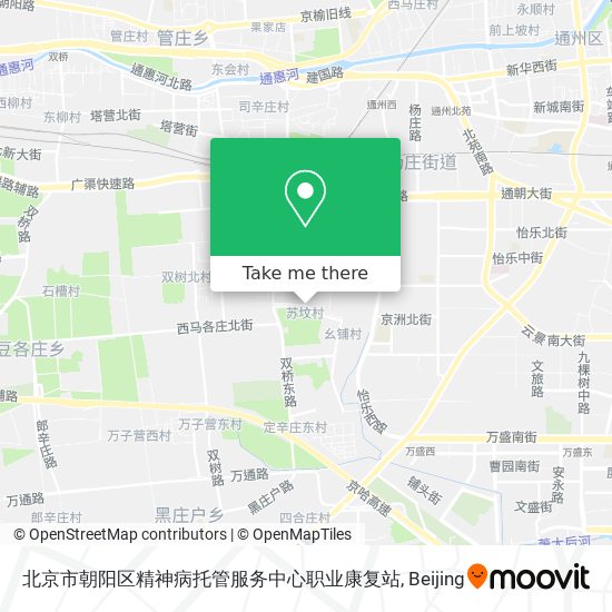 北京市朝阳区精神病托管服务中心职业康复站 map