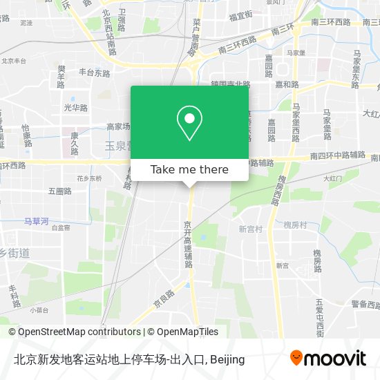 北京新发地客运站地上停车场-出入口 map