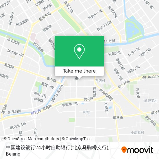 中国建设银行24小时自助银行(北京马驹桥支行) map