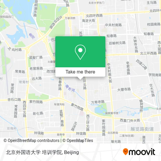 北京外国语大学 培训学院 map
