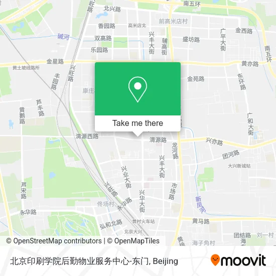 北京印刷学院后勤物业服务中心-东门 map