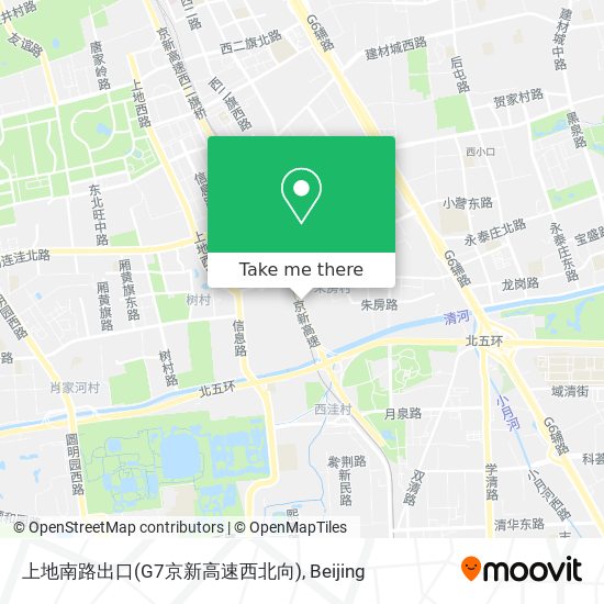 上地南路出口(G7京新高速西北向) map