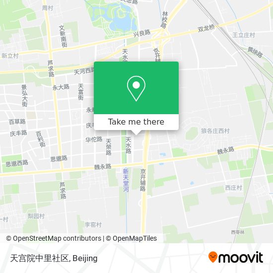 天宫院中里社区 map