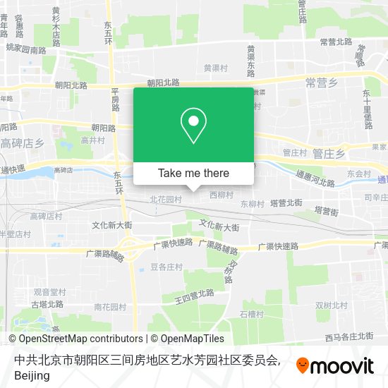 中共北京市朝阳区三间房地区艺水芳园社区委员会 map