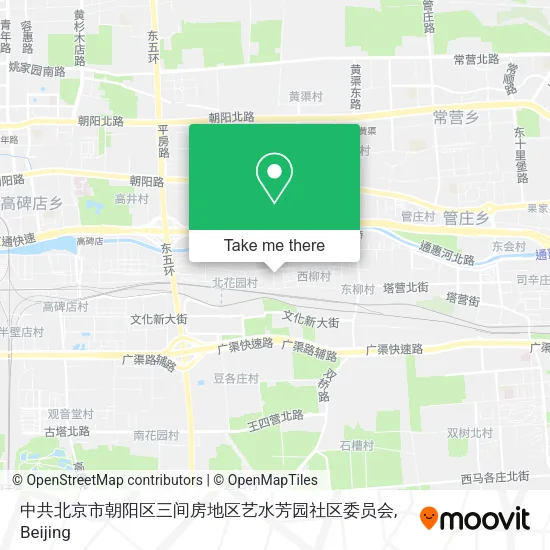 中共北京市朝阳区三间房地区艺水芳园社区委员会 map